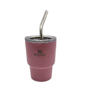 Mini Copo Stanley com Canudo - Rosa